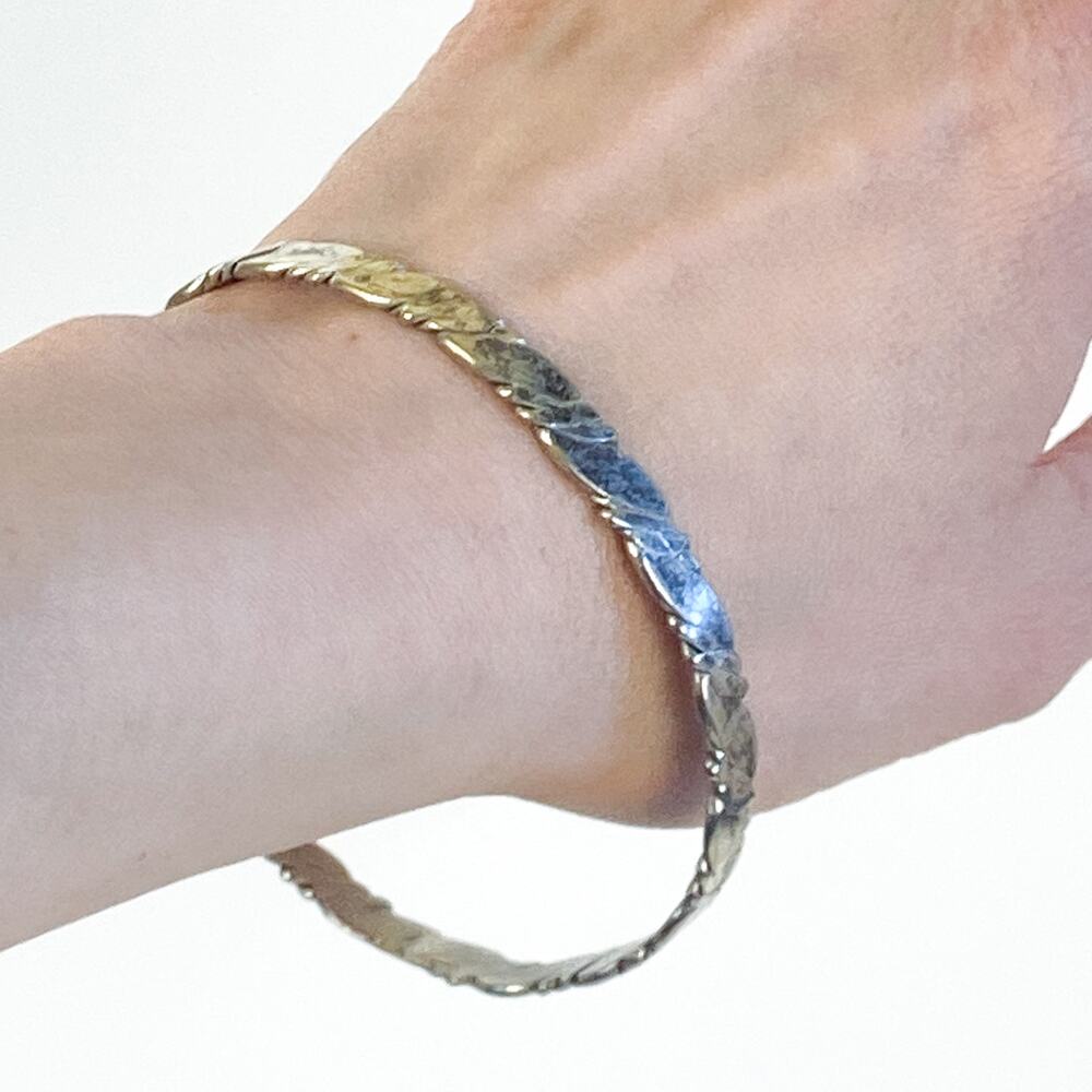 Made in Mexico Bangle Silver Plated Bracelet - Picture 2 of 7